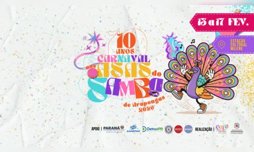Veja a programação do Carnaval de Arapongas Nas Asas do Samba 2026