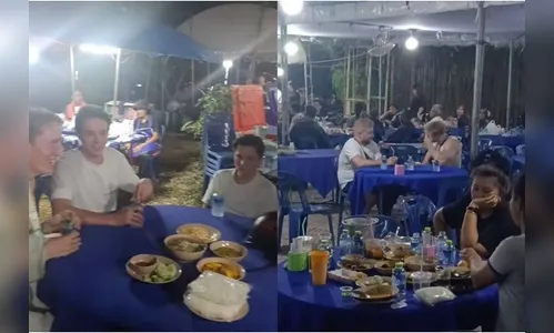 Turistas confundem funeral com restaurante e participam de cerimônia na Tailândia