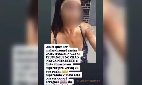 Mulher tem rosto rasgado com vidro: 'sangue para o capeta beber', diz agressora