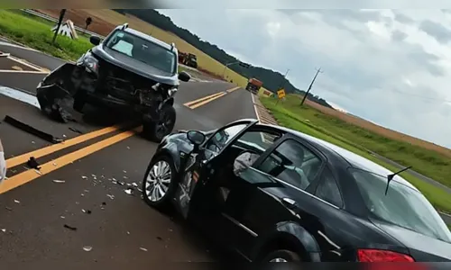 Acidente na PR-170 em Borrazópolis deixa mulher ferida no trevo de Novo Itacolomi