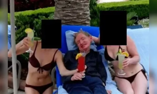 Arquivos Epstein revelam imagens de Stephen Hawking cercado por mulheres de biquíni