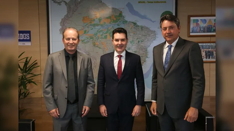 Carlos Gil, Ministro Jader Filho e Sérgio Souza