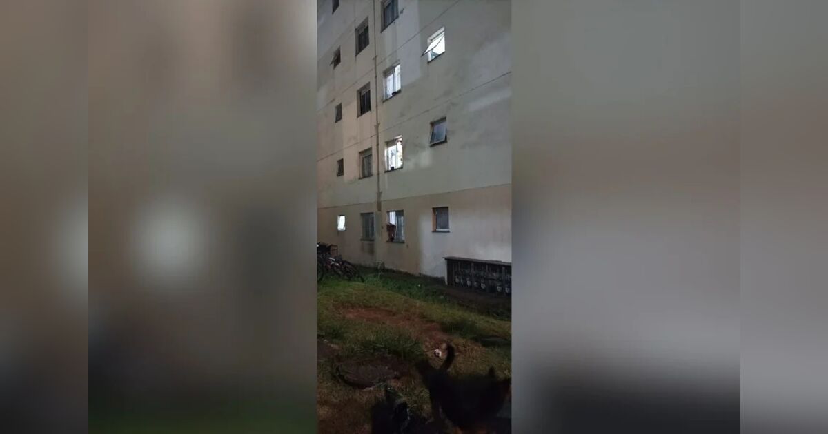 Mulher pula do 2ş andar com a filha para fugir das agressőes do marido
