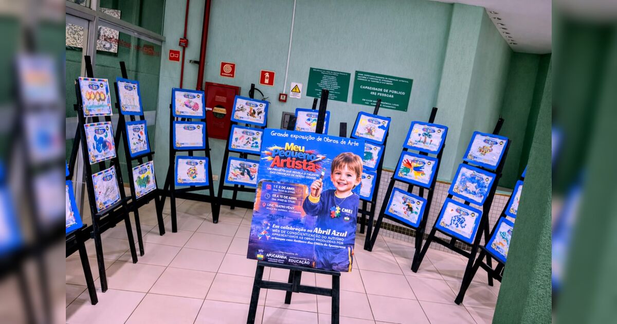 Exposição destaca talento e inclusão de crianças com autismo no Cine Teatro Fênix
