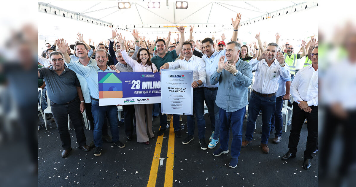 Governador Ratinho Junior inaugura trincheira na PR-160 em parceria com a Klabin