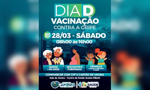 Cambira promove Dia D de vacinação contra a gripe neste sábado (28)