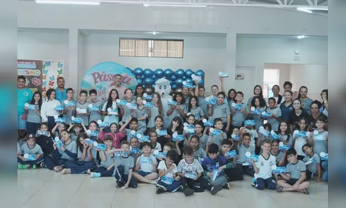 Prefeitura de Rio Bom comemora a Páscoa com os alunos da rede municipal