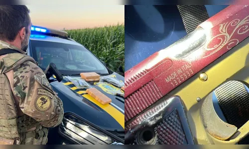 PRF apreende drogas e pistola “premium” após perseguição no Paraná