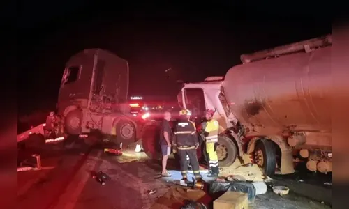 Engavetamento entre quatro caminhões mata grávida e bebê na BR-365