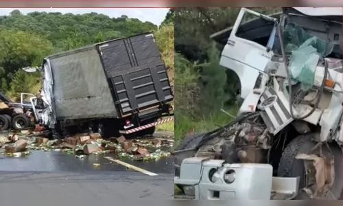 Sequência de acidentes deixa feridos graves e bloqueia a BR-376 em Imbaú