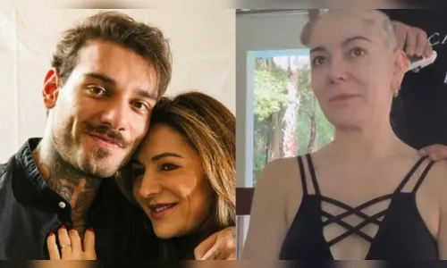 Aos 49 anos, mãe de Lucas Lucco raspa a cabeça após descobrir doença