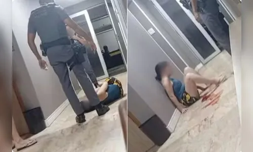 Policial militar é flagrado agredindo mulher com socos e chutes em SP