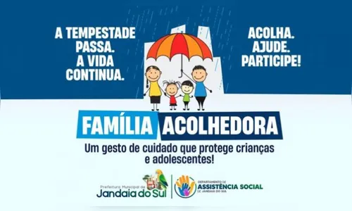 Jandaia do Sul abre inscrições para o Programa Família Acolhedora