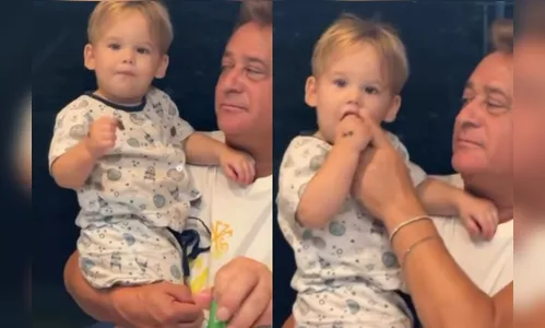 Leonardo é acusado de dar bebida alcoólica ao neto de 1 ano; veja vídeo