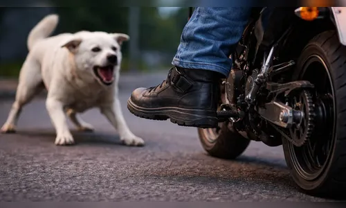 Motociclista cai após ser atacado por cachorro durante entrega em Jardim Alegre
