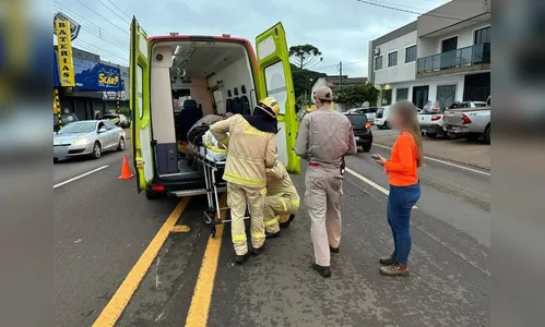 Motociclista sofre fratura no fêmur em acidente na Avenida Minas Gerais em Apucarana