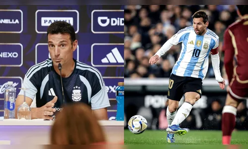 Scaloni fala sobre Messi na Copa e evita promessa à torcida argentina