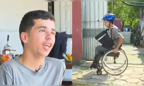 Conheça o cadeirante de SC que faz entregas de aplicativo e viralizou na internet