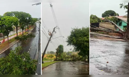 Chuva intensa e rajadas de vento causam danos em Ivaiporã