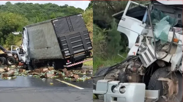 Sequência de acidentes deixa feridos graves e bloqueia a BR-376 em Imbaú