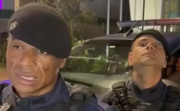 Olhar intimidador de guarda municipal viraliza em vídeo após prisão de suspeitos no PR