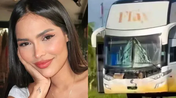 Motociclista morre em acidente com ônibus da ex-BBB Flay