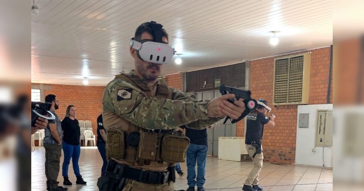 Polícia Penal do Paraná utiliza realidade virtual em treinamento inédito de tiro