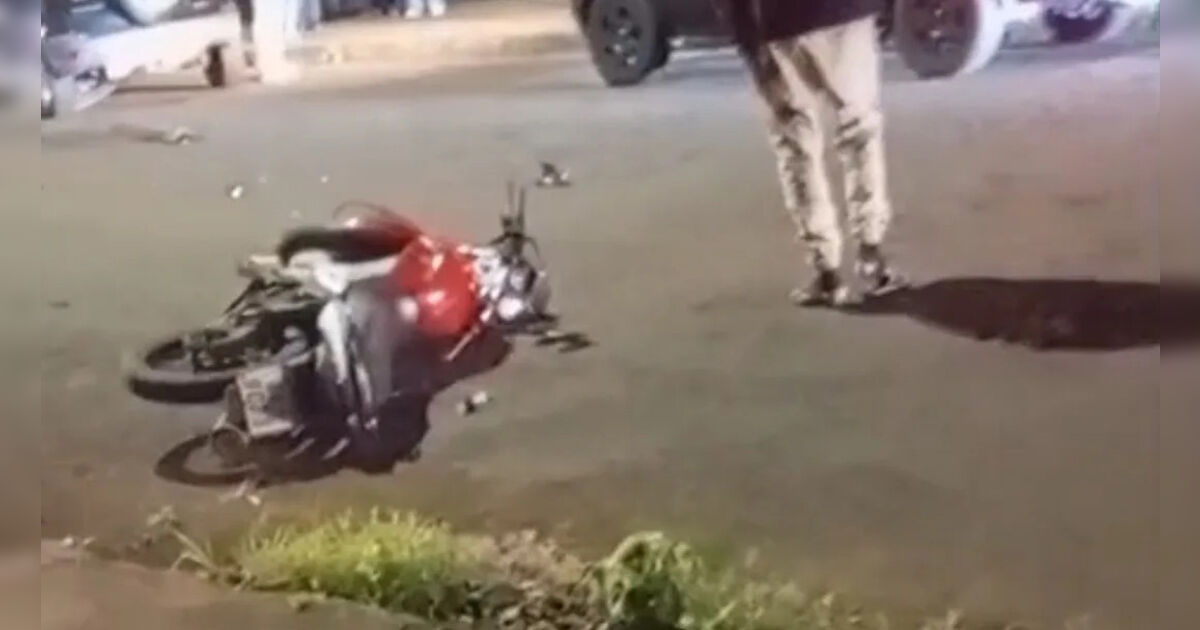 Colisão entre moto e carro  em Ivaiporã deixa motociclista ferido