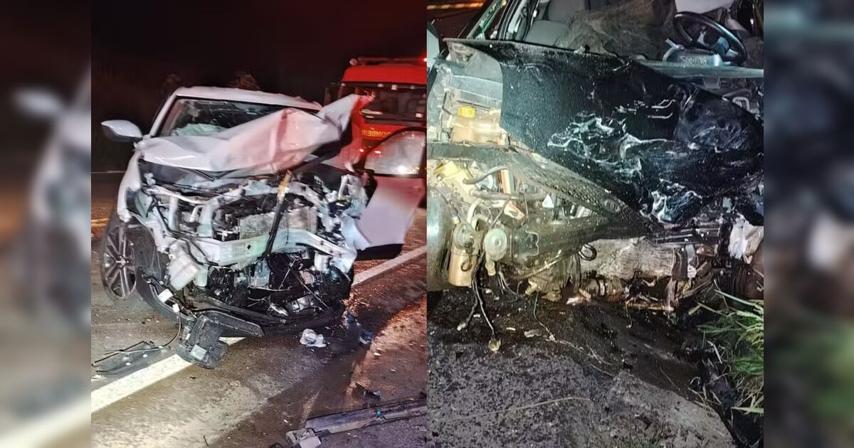 Colisão entre três carros deixa dois mortos e dois feridos no norte do PR