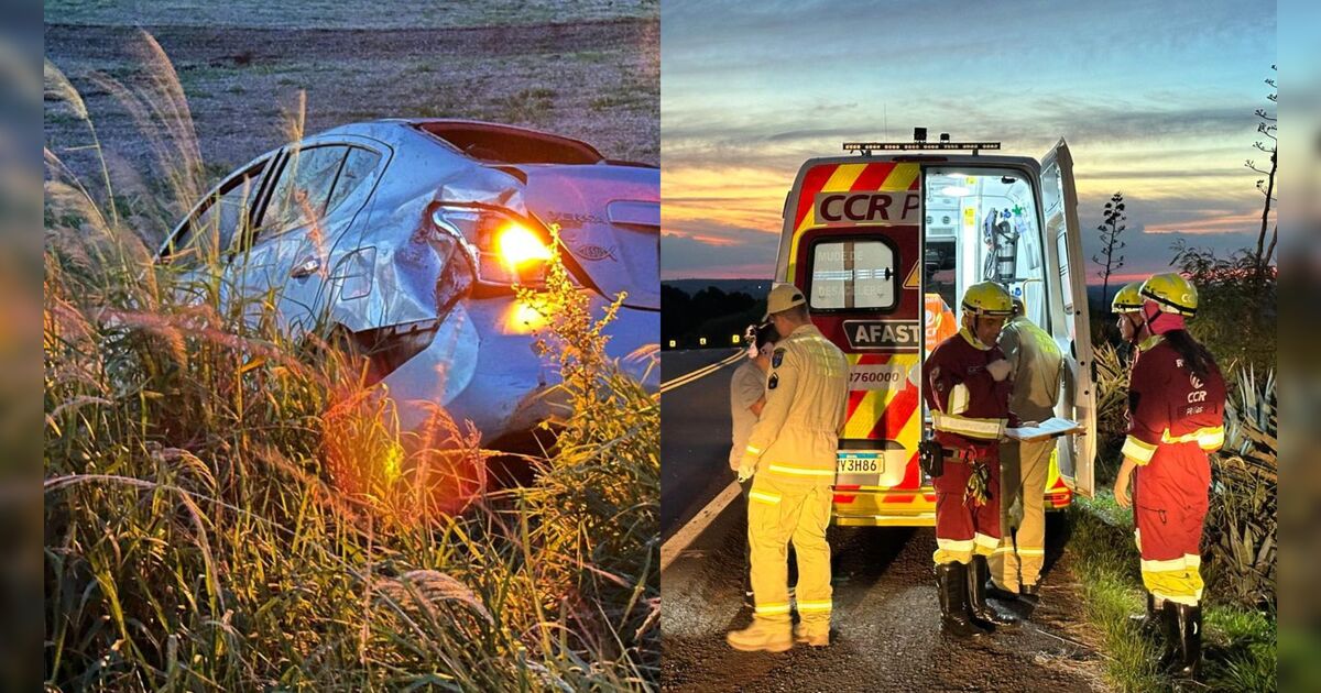 Mãe e filha sofrem acidente de carro no Contorno Norte de Apucarana