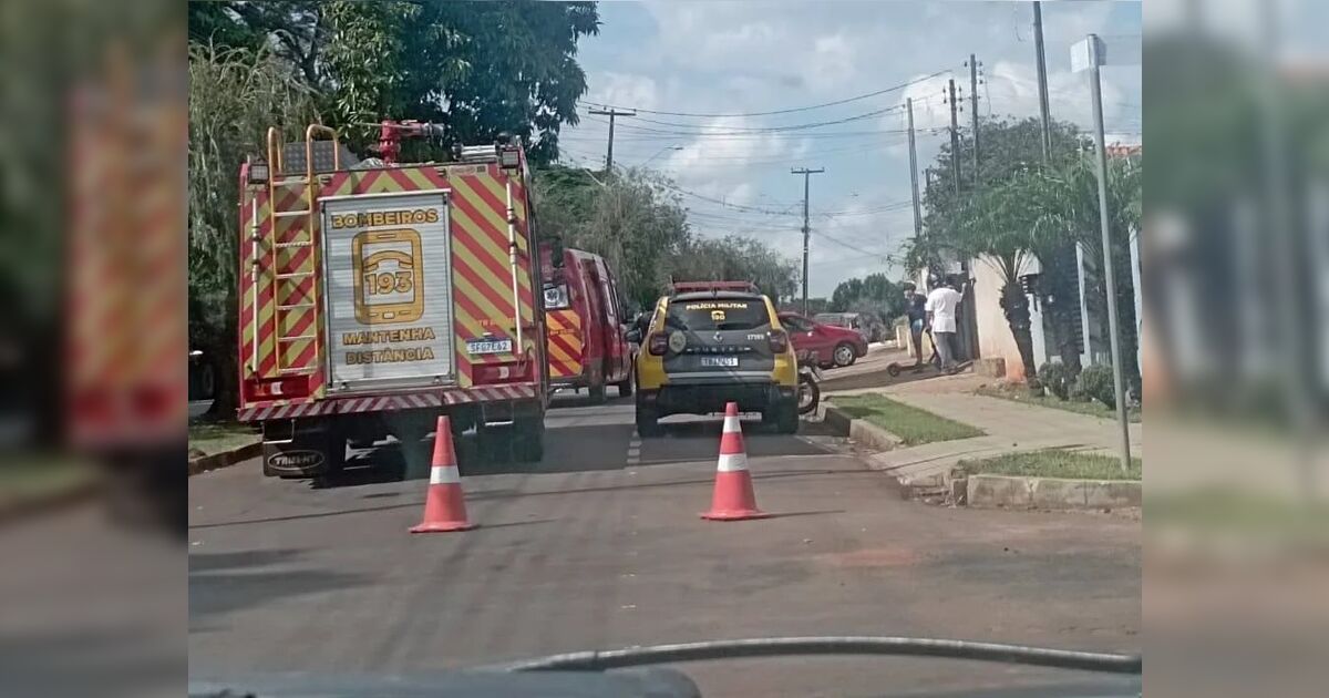 Queda de moto na Avenida Maranhão deixa adolescente ferido em Ivaiporã