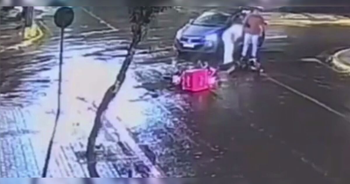 Câmeras flagram atropelamento de entregador e fuga de motorista em Apucarana
