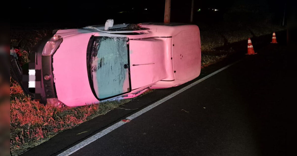 Acidente na PR-082 deixa motorista ferido em Jardim Alegre