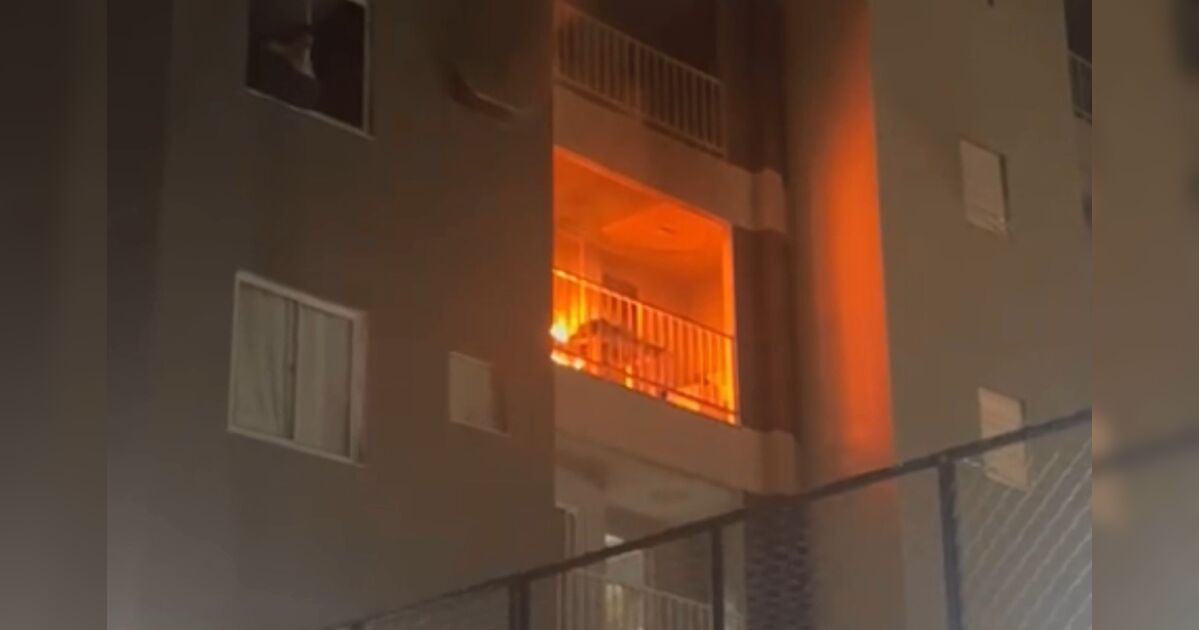 Incêndio em apartamento deixa mãe, filho e vizinho gravemente feridos em Londrina
