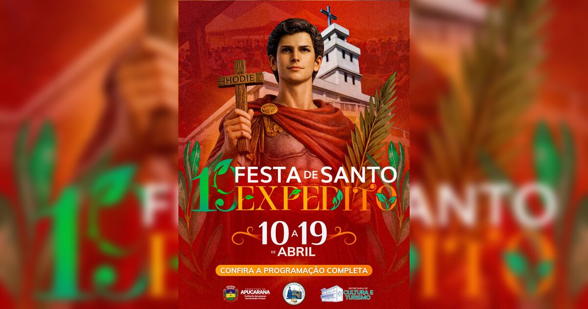Novena de Santo Expedito abre festa com missas e shows em Apucarana