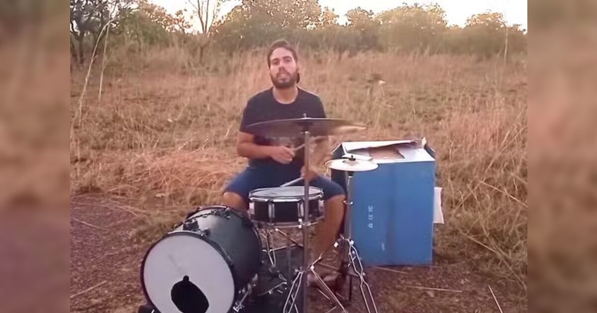 Denunciado por vizinho, músico leva bateria para o meio do mato no Tocantins