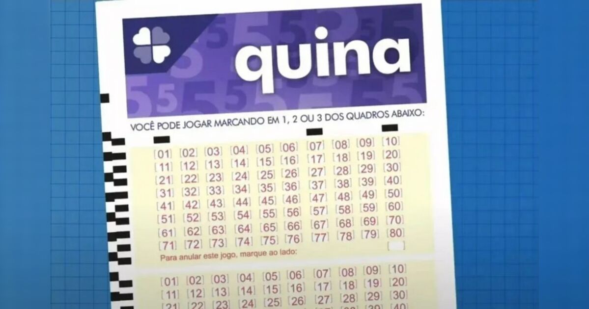 Veja o resultado do sorteio da Quina concurso 7021 deste sábado (09)