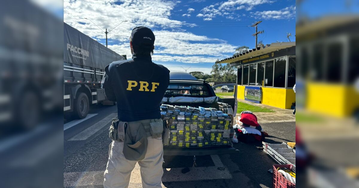 Contradição em relato de mãe e filho levam a PRF a apreender carga milionária de Iphones no PR