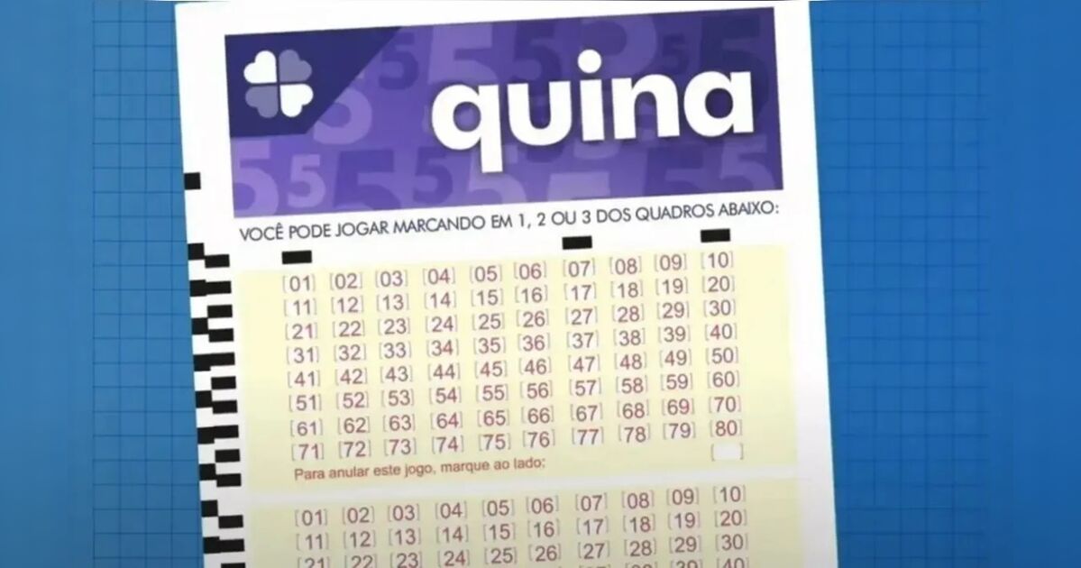 Veja o resultado do sorteio da Quina concurso 7023 desta terça-feira (12)