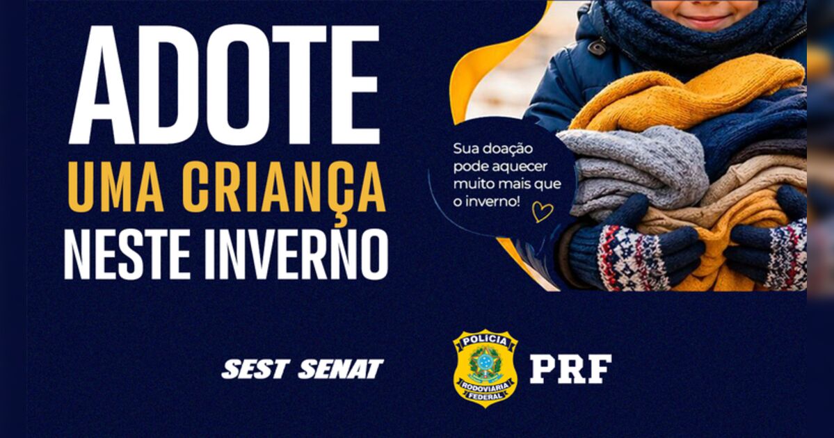 PRF lança campanha de arrecadação de agasalhos infantis em todo o Paraná