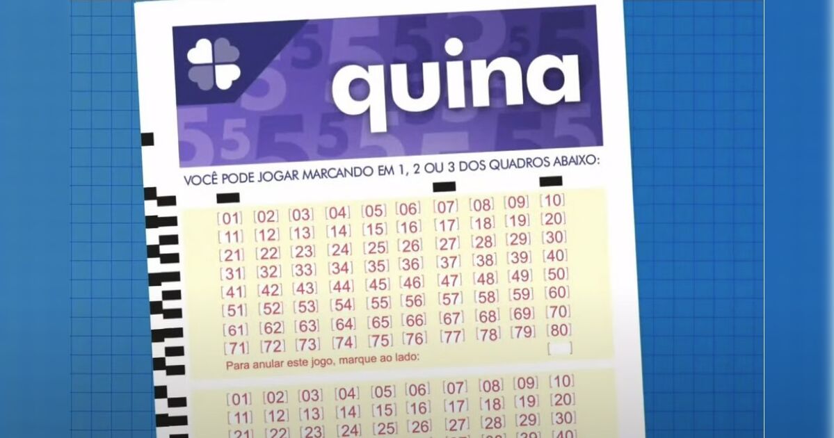 Veja o resultado do sorteio da Quina concurso 7010 deste sábado (25)