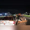 Batida entre carro de Arapongas e carreta na PR-445 deixa dois feridos