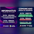 Confira o que abre e o que fecha em Kaloré durante o feriado de 21 de abril
