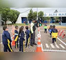 Estudantes de Apucarana aprendem leis de trânsito em pista simulada no Centro da Juventude