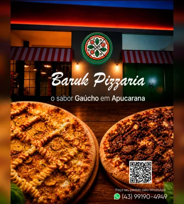 De raízes gaúchas e coração paranaense, Baruk Pizzaria celebra um ano de sucesso