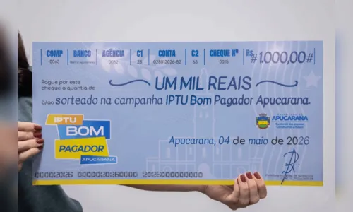 Apucarana premia mais cinco contribuintes na campanha IPTU Bom Pagador