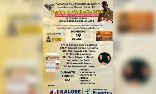 Kaloré realiza Festão da Colheita neste domingo com corrida e almoço tradicional