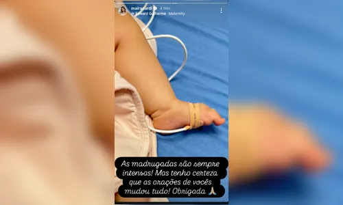 Maíra Cardi reativa Instagram para pedir orações pela filha internada