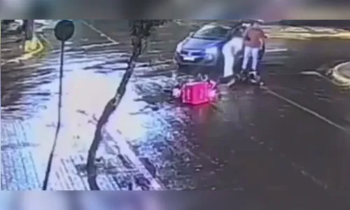 Câmeras flagram atropelamento de entregador e fuga de motorista em Apucarana