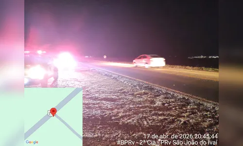 Ciclista fica ferido após ser atingido por carro na PRC-272, em Cruzmaltina